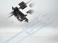 4587110H/ 0017175 Направляющие 250 мм, шариковые с доводчиком, h45, частичного выдвижения