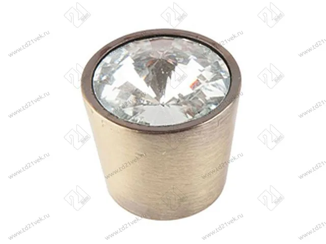 CRL22 BA Ручка-кнопка с кристаллами, бронза <100/500> 1