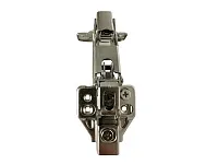 Петля угловая 165°, 48мм, планка Н=2, 3D, CLIP-ON, 4 самореза, с доводчиком, никель