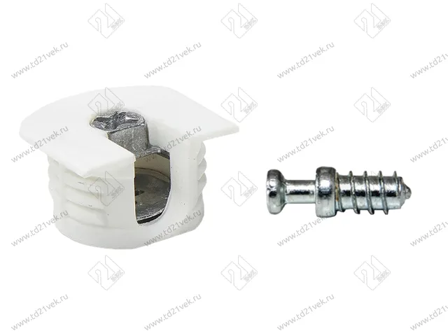 RED Стяжка d20*12,5мм с эксцентриком для плиты 16 мм, белый 3