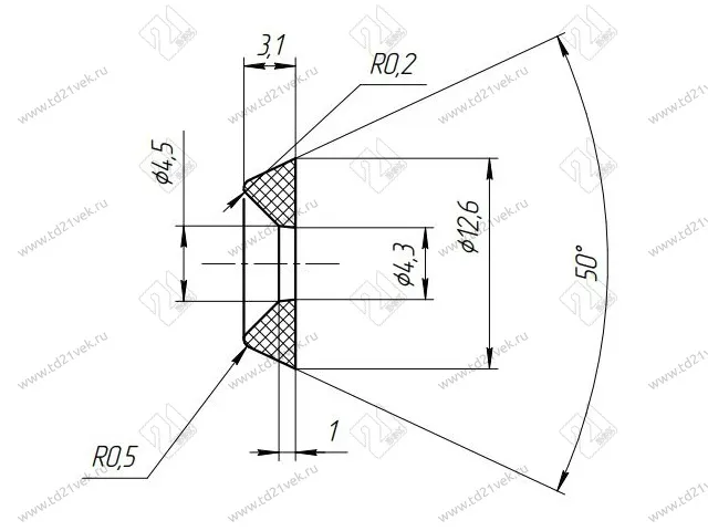 Шайба пластмассовая (прозрачная) внешн.-12, внут.- 4 мм, 1уп.= 1000 шт. 3