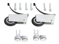 Комплект роликов на 1 дверь, асимметрия, стандарт, 37,5 мм