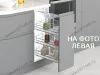 S-2797-C Бутылочница 400, Starax, 3-х ярусная, направляющие Blum Tandem, (355х470х635 мм), с доводчиком, полное выдвижение, левая превью 1