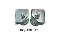 Опора регулируемая с поддержкой боковины, 32х32хh50, M8 мм, цинк, правая+левая