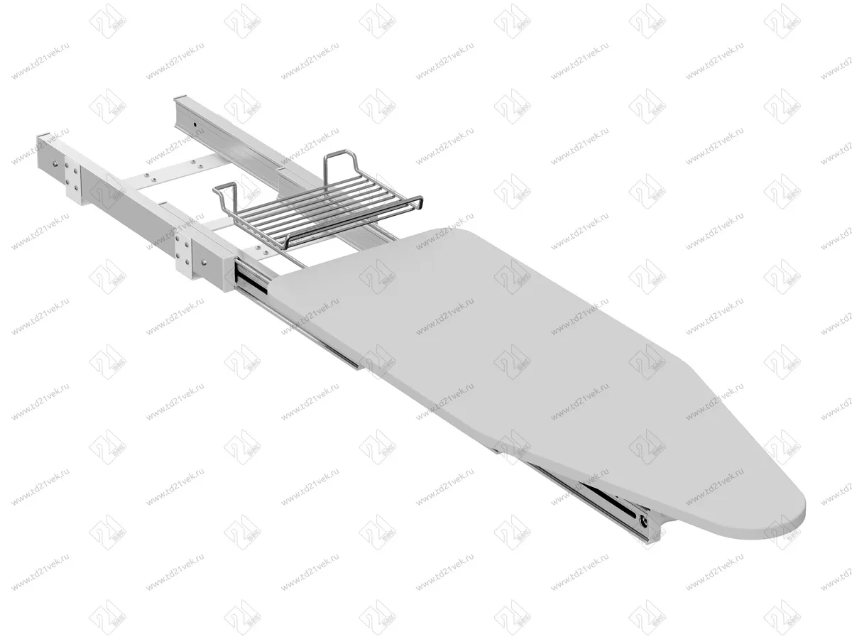S-6616-W Выдвижная гладильная доска с фасадом в 400 базу, Starax, белый 3