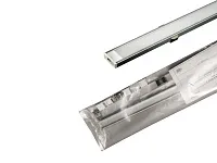 17.800.00.397 / 19.143.39.336 Профиль алюминиевый  КСС 1506W накладной L=2000мм, диффузор полуматовый, 4 клипсы, 4 заглушки с отв. серые