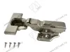 Петля полунакладная 8мм (16-25мм) 48мм, рег.6-7мм, планка Н=2, 3D, CLIP-ON, 2 накладки+4 самореза, с доводчиком, никель превью 1