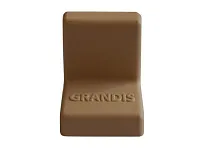 Уголок крепежный 20x20 мм толщ.1,2мм с крышкой, орех 10-436P <400/4000>