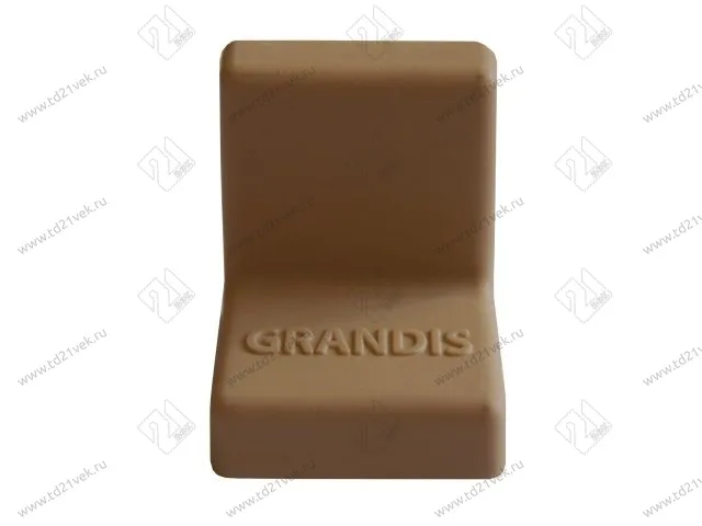 Уголок крепежный 20x20 мм толщ.1,2мм с крышкой, орех 10-436P <400/4000> 1