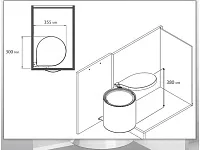 S-2253-A Мусорное ведро, Starax Waste Bin, 10 л, (355x300x380 мм), антрацит