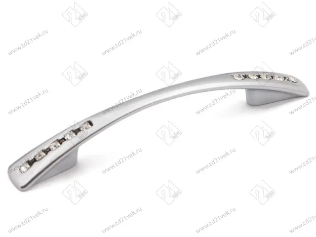 Скоба "Оскар" со стразами 5309-06/128 (хром) <40/320> 1