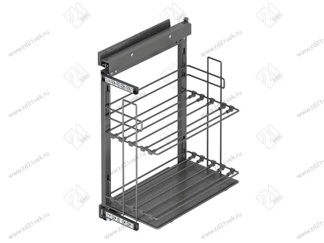 S-2899-A Выдвижная система для противней в базу 250 мм, Starax, (215х475х640) правая, антрацит 2