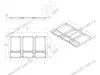 S-2552-A Система сортировки в базу 800 мм, Starax Order, 3 ведра, антрацит превью 4