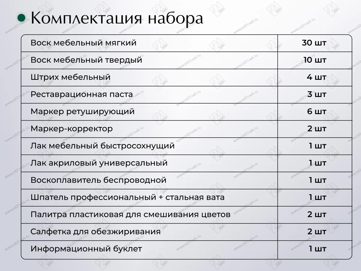 Набор для ремонта мебели "Профессиональный" 3