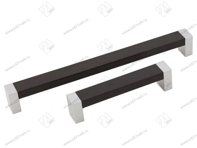 Ручка-рейлинг С18/96 пластик, металлик/дуб Венге <250> 1