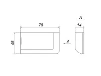 CHP02/W/L  Заглушка для навеса CH02 левая, белый <50>