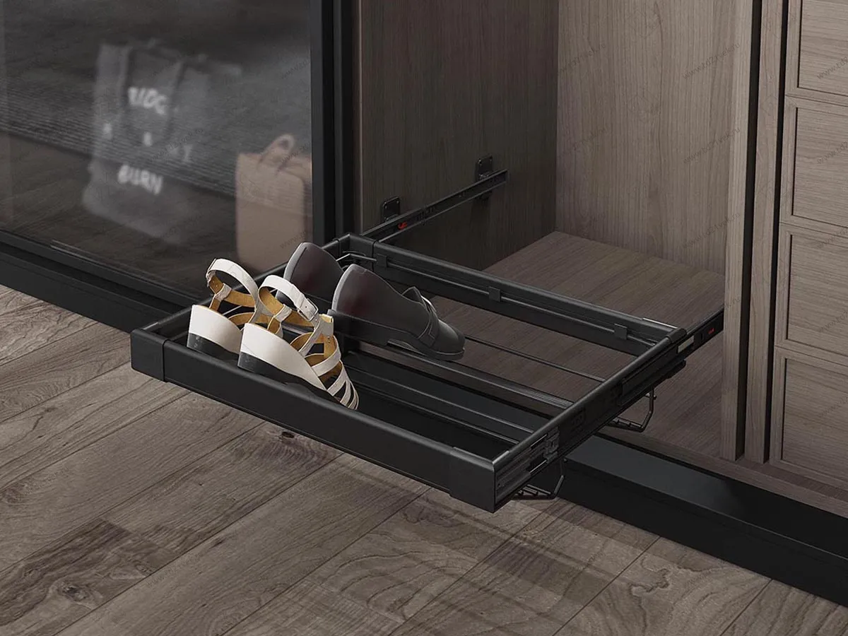 S-6262-A Обувница в базу 700 мм, (650-680х470х170 мм), с доводчиком, антрацит 1