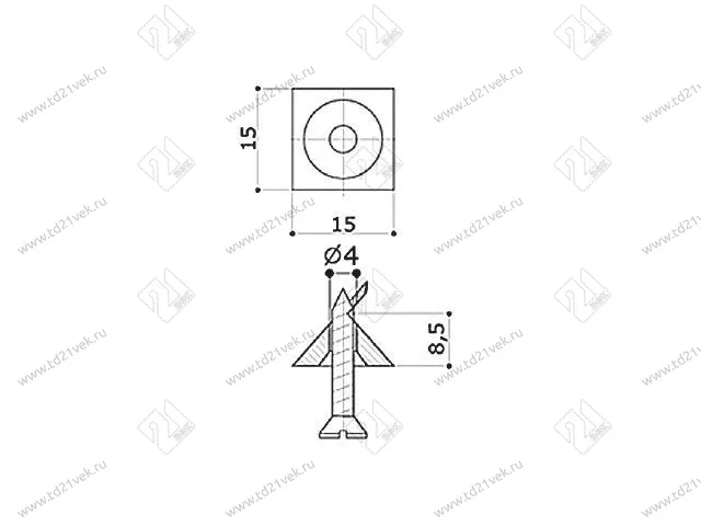 Фиксатор ДВП (сер.) без саморезов (500/1000) <12000> 2