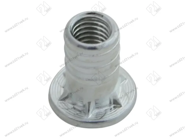 Футорка мебельная забивная М6хL16мм, сталь, цинк 2