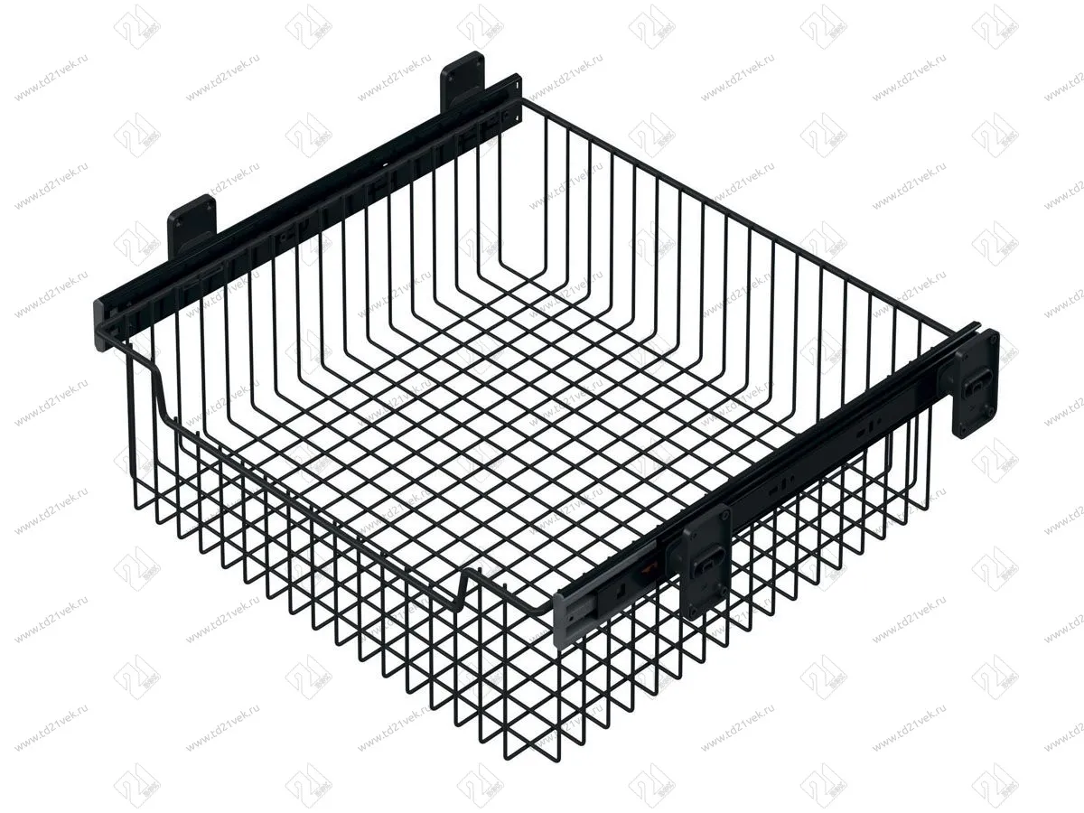 S-6351-A Выдвижная корзина Starax (средняя) с телескоп. напр. 400 мм. (355-375x465x180) антрацит <1> 3
