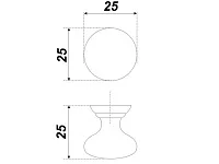 RC433BL.4 Ручка-кнопка , черный матовый <40>