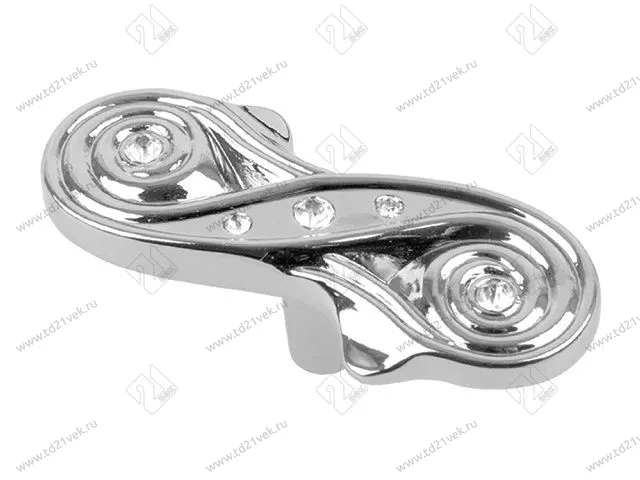 CRL13 Ручка-кнопка с кристаллами, хром <80/400> 1