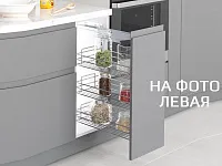 S-2793-C Бутылочница 400, Starax, 3-х ярусная, направляющие Blum Tandem, (355х470х635 мм), с доводчиком, полное выдвижение, левая