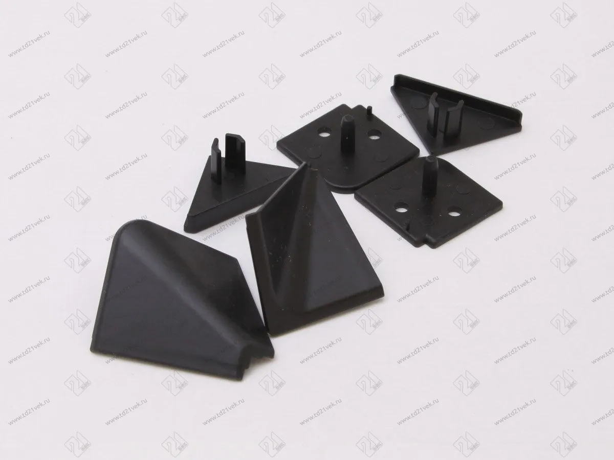 Ком-т заглушек к плинтусу Комфорт,черный<200> 1