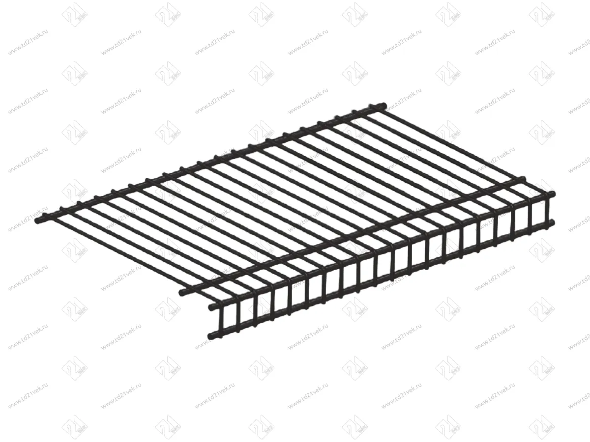 Полка сетчатая 500*3000 мм, черный муар <1/4> 1