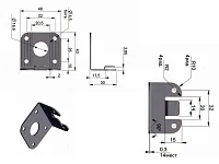 Навес мебельный L-обр. до 70кг вишневый