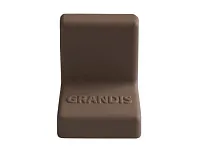 Уголок крепежный 20x20 мм толщ.1,2мм с крышкой, венге  10-436P <400/4000>