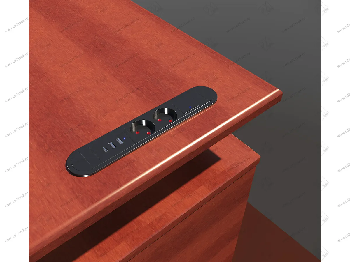 11.800.02.039 Встраиваемый блок розеток OPTIMA скругл. рамка, белый, 2хEU, 250В 10А, 2хUSB A+USB C 5В, 3А, с нажимным выключателем, 272х54х45мм, кабель 1,8м с вилкой EU 2