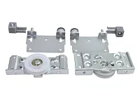 Механизм раздвижных дверей SKM 80AY, ролики регулируемые- комплект на одну дверь