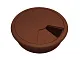 Заглушка кабель-канала, круглая, А080/4051 d=60 мм, коричневая <50/500>