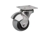 Опора колёсная ШАРОВАЯ резин на площадке d=50 мм серая <120/200>