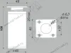 N306CP.2 Опора мебельная 40x40x100мм квадратная регулируемая хром <200> превью 2
