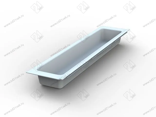 105-83-01-302 Лоток для столовых приборов Mesan TrayBond, 1 отдел,  (Ш107хГ480-444хВ45) белый <5/80> 1