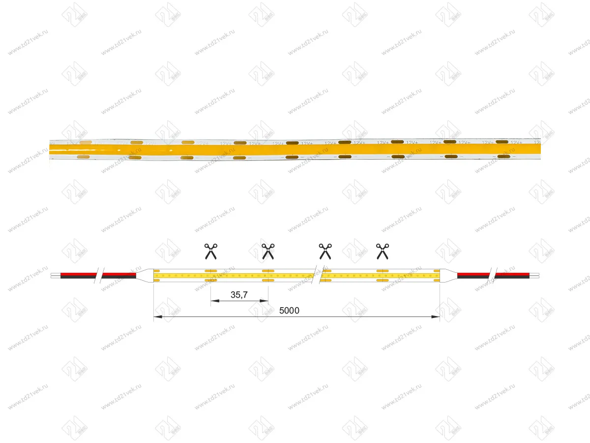 04.800.00.063 Лента M3, COB LED, IP20, 252LED/м, 6000K-6500K, холодный белый, 12В, 10Вт/м, 1100Лм/м, CRI>80, 5м х 8мм 2
