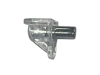 Полкодержатель для стеклянных полок, Г-образный, штифт-d5 мм, прозрачный