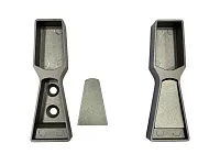 Штангодержатель для прямоугольной штанги RALPHIE, комплект- 2 шт., серый