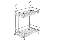 YJ-G205A Полка 2-х ярусная (300х185х430) хром<4>