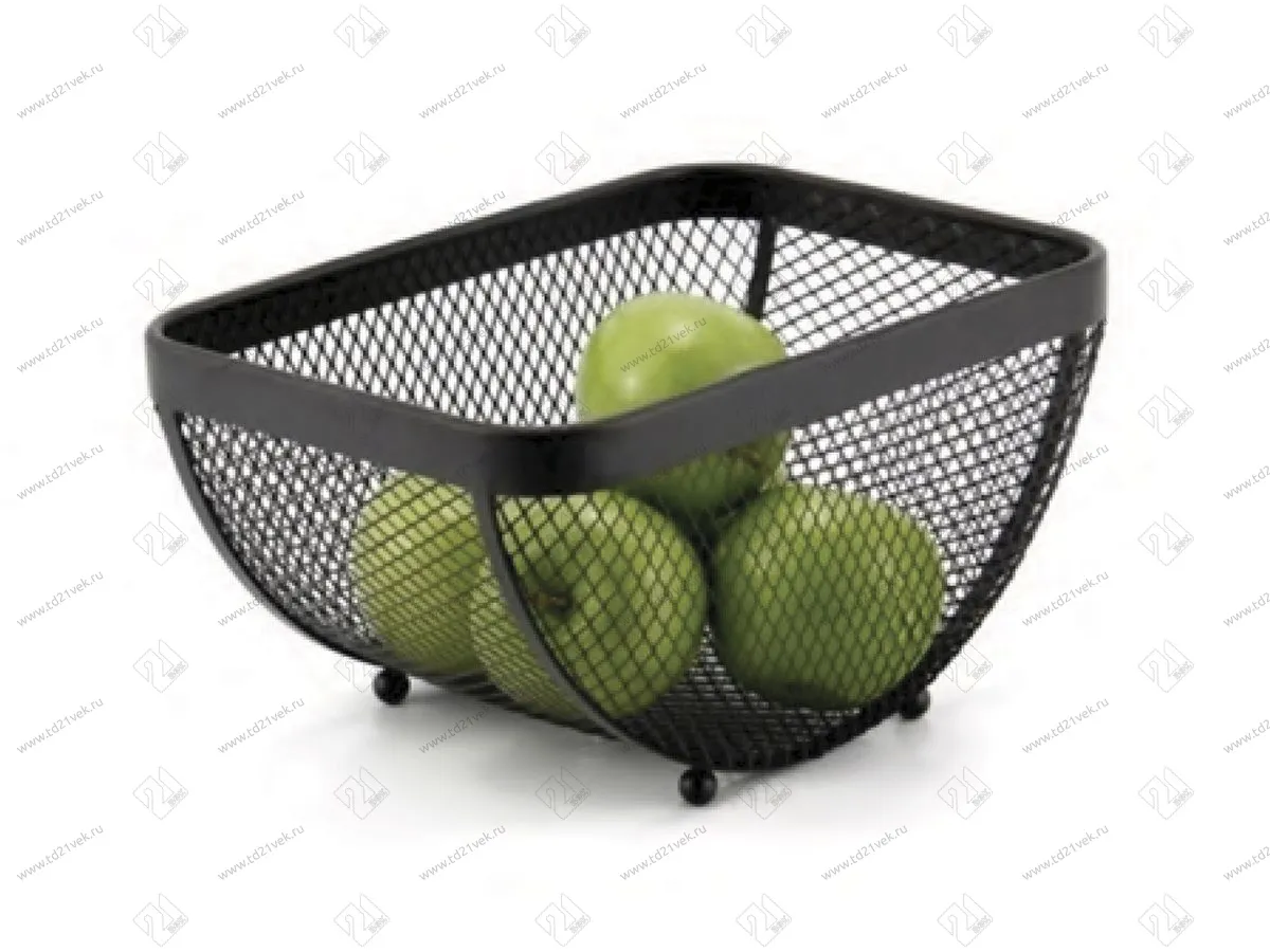 LB-6 Корзина для фруктов квадратная, черный матовый <6> 1