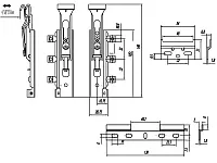 Навес скрытый для шкафа L+R до 120 кг (для верхней базы) цинк, Р4818
