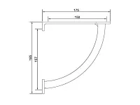 MF_110_NM Кронштейн полки (175х17х185) мат.никель<24>