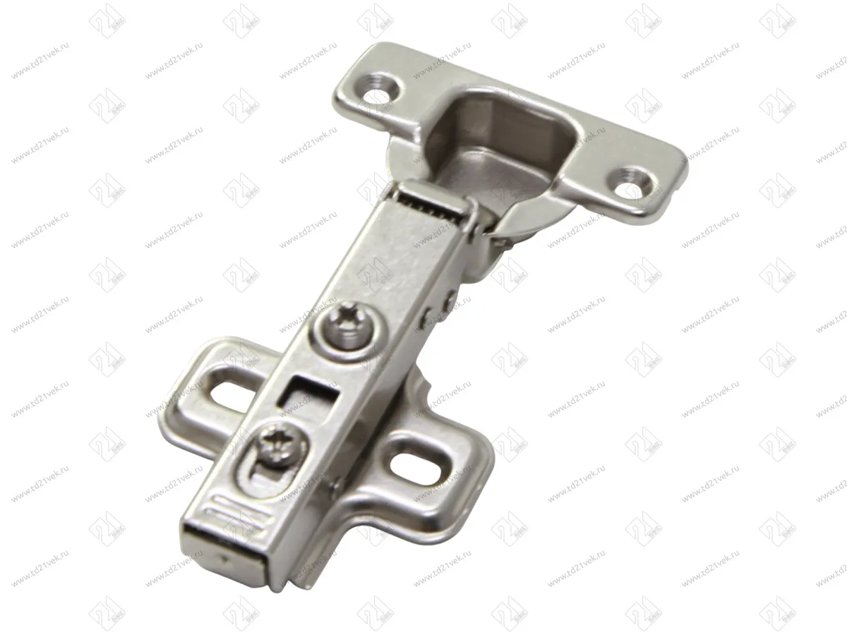 Петля накладная 0мм, CLIP 48мм, планка H=2мм, с доводчиком, никель 1