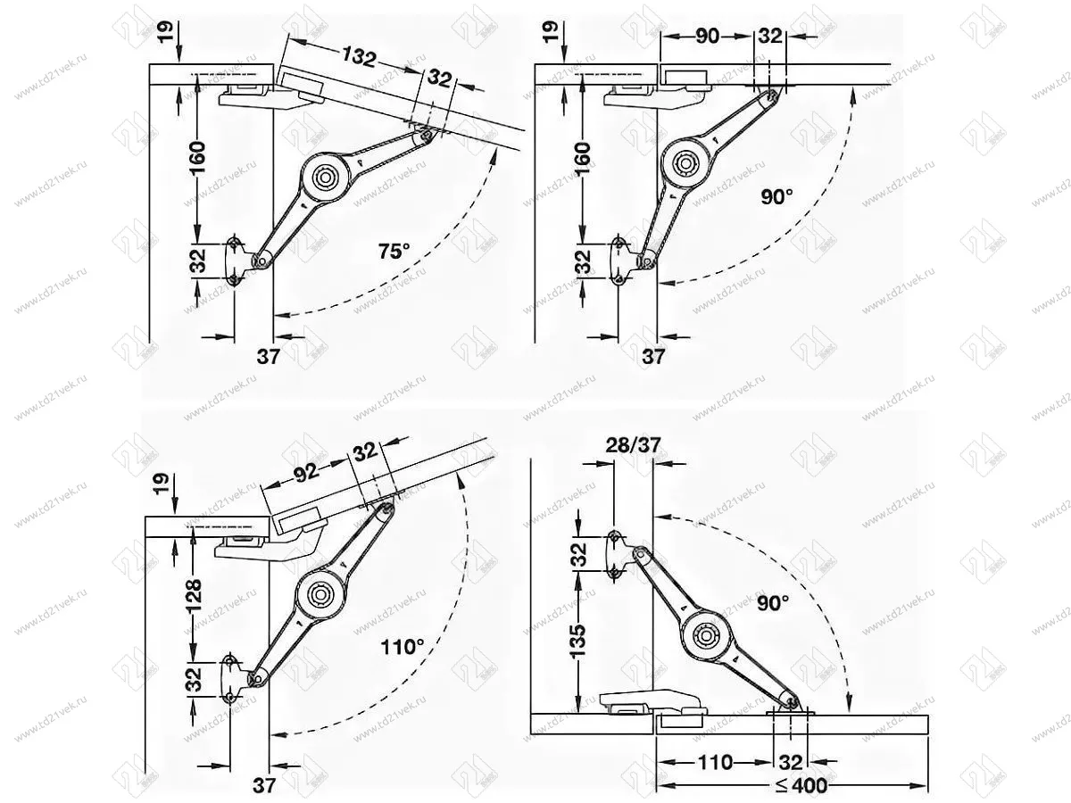 Механизм подъема типа Clock никель <10/100> 5