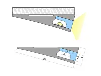 17.800.00.141 Профиль алюминиевый SOLO 2408T накладной, L=3м, без диффузора,
 анодир. черный