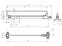 Штанга выдвижная (288/320) ф черная <60>