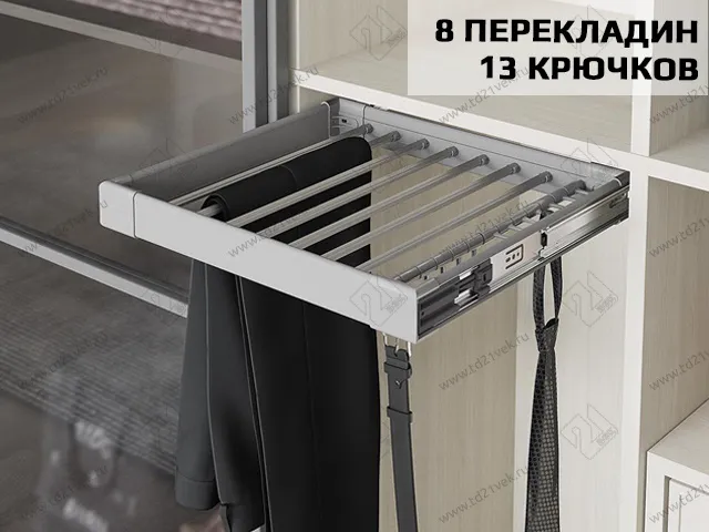 S-6206-G Брючница в базу 700 мм, Starax, (650-680х470х95 мм), серая 1