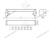 UZ-682128-06 ручка мебельная  UZ-682 C=128, шлифованная сталь <15> превью 2